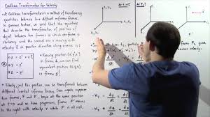 Is the vector space on which the galilean transformation acts the space of 'events', or something?). Galilean Transformation Equations For Velocity Youtube
