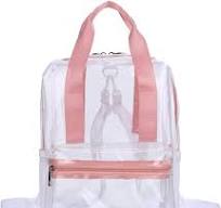LYEAA Transparenter Rucksack, PVC, Damen, wasserdicht, modisch, for Damen,  Schultasche, Bonbonfarben, College, Teenager, Mädchen, transparent, ...
