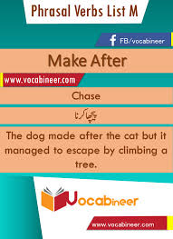 Make After Phrasal Verb With Hindi And Urdu Meanings And Sentence Download Pdf Verbs List Verb English Writing