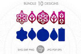 Download Free Svgs Download Earring Template Svg Floral Earrings Svg Free Design Resources