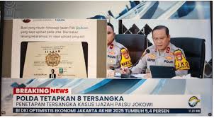 Polisi Tetapkan Delapan Tersangka dalam Kasus Ijazah Palsu Joko Widodo - swarajombang.com