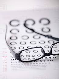 Close Up Of Alphabet C On Eye Exam Chart Seen Through D9_17_416