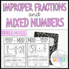 Improper Fractions Mixed Numbers Anchor Chart