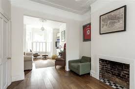 Open Fireplace Wooden Floors Knocked Through Rooms Victorian House London Home Living Room Open Plan Living Room