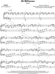 80 million has a universal message. Kimbo 80 Millionen Easy Version Sheet Music Piano Solo In A Major Download Print Sku Mn0169050