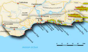 The map of africa is a viewpoint where the flow of the river has formed a piece of land shaped exactly like a map of the african continent. Map Of Garden Route Garden Route Map South Africa