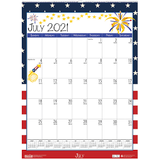 House Of Doolittle Seasonal Academic Monthly Wall Calendar Academic Julian Dates Monthly 1 Year July 2021 Till June 2022 1 Month Single Page Layout White Blue