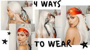 Either go long with your bandana like above (crossing it triangle style) so that the sides are long and flowy. 4 Ways To Wear A Headscarf In Your Hair Youtube