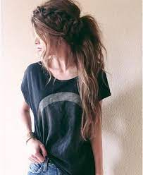 Crown Braid Messy Ponytail Trends Style Long Hair Styles Hair Styles Ponytail Hairstyles