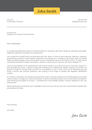 Thank you very much indeed! Assistant Golf Professional Cover Letter Sample Kickresume