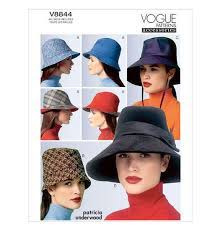 Vogue Hat Pattern Fedora Bucket Hat Patterns Wide Brim Hats Vogue 8844 Patricia Underwood Uncut Milli Hat Patterns To Sew Vogue Patterns Womens Sewing Patterns