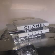 5 Hardcover Decorative Books Fashion Books Designer Etsy Book Decor Chanel Book Decor Fashion Books