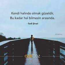 kendi halinde olmak guzeldir bu kadar hal bilmezin arasinda sadi sirazi kaynak instagram askbaz sozler an edebiyat kitap alintilari ozlu sozler