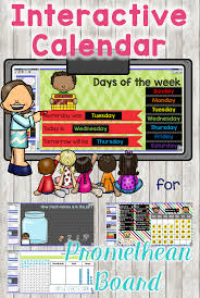 This Interactive Calendar Flipchart In Activinspire For Promethean Boards Helps Teachers Review Kindergarten Calendar Interactive Calendar Smart Board Lessons