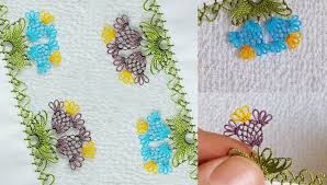 Cicek Dalinda Cok Guzel Igne Oyasi Yazma Kenari Modeli Yapimi Cicek Oya Ornekleri Kanavice Ornekleri