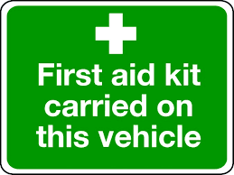 Shop from a range of over 4000 first aid products now. First Aid Kit Carried On This Vehicle Sign Stocksigns