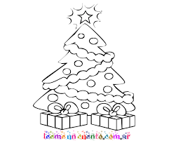 Arbol De Navidad Para Colorear Con Regalos