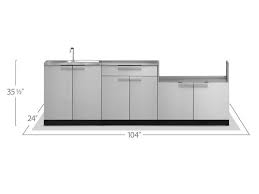 Newage Products Classic Stainless Steel 4 Piece Outdoor Kitchen In 2020 Outdoor Kitchen Countertops Outdoor Kitchen Outdoor Kitchen Cabinets