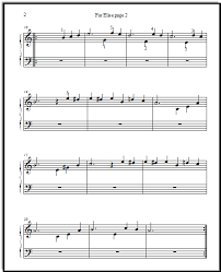 Fur elise sheet music for piano original letters finger. Free Fur Elise Sheet Music Beautifully Readable Copies