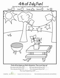 4th of july preschool worksheets. 4th Of July Shapes Worksheet Education Com