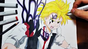 Nanatsu no taizai season 2. Drawing Meliodas Demon Ver Seven Deadly Sins Youtube