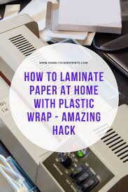 How To Laminate Paper At Home With Plastic Wrap Diy Without Machine Laminating Paper Clear Packing Tape Plastic Wrap
