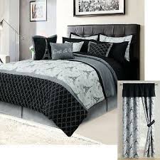 Black And Gray Comforter Details About Paris Queen Or King Bedding Bed In A Bag 12 Piece Set Eiffel Tower Black Gray Bed In A Bag Queen Size Bed Sets Queen Size Comforter Sets
