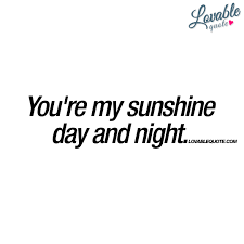 You Re My Sunshine Day And Night Quote About Happiness And Love