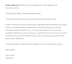 Application Acknowledgement Email Template | Workable