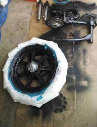 If you're paying a powder coating company to coat your wheels for you, you can plan on paying around $250 to $520 for a base coat for rim sizes ranging from 13 to 26. Powder Coating Vs Painting Motorcycle Wheels The Pros And Cons Motorcycle Habit