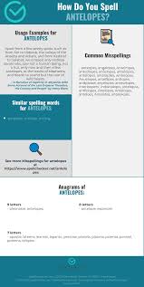 Parents nationwide trust ixl to help their kids reach their academic potential. Correct Spelling For Antelopes Infographic Spellchecker Net