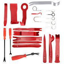 23pcs car panel door audio trim removal tool kit auto clip pliers fastener remover pry tool set with storage bag view trim removal tool for car panel door audi removal tool