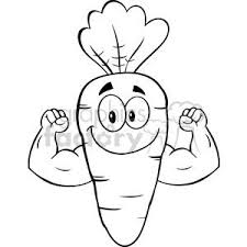 Black And White Cartoon Characters Images Royalty Free Rf Clipart Illustration Black And White Cute Carrot Cartoon Character Showing Muscle Arms Clipart Royalty Free Clipart 390154 Illustration Cartoon Cartoon Characters