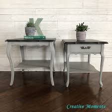 How To Paint And Create Matching End Tables Diy End Tables Antique End Tables Painted Furniture