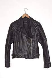 Stunning Rare Allsaints Ladies Black Walker Leather Biker Jacket Uk14 Us10 2 Clothes For Women Leather Biker Jacket Jackets
