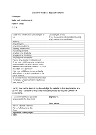 Https Www N Somerset Gov Uk Sites Default Files 2020 07 Covid 2019 20medical 20declaration 20form Pdf