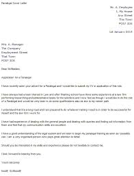 Paralegal Cover Letter Example Icover Org Uk