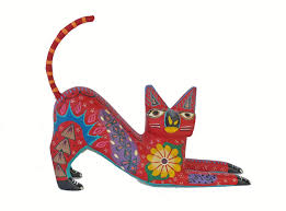 You will receive this design in the following formats: Fabulous Cat Oaxacan Alebrije Wood Carving Sculpture Art Collectibles