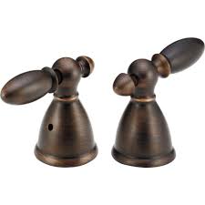 Tone for the lahara arzo and grail scaldguard models. Delta Pair Of Victorian Lever Handles In Venetian Bronze For Roman Tub Faucets H616rb The Home Depot