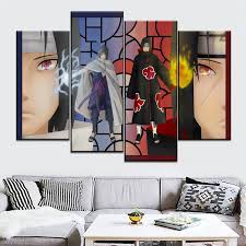 Itachi ve el mangekyo sharingan de su padre fugaku sub espanol. Wall Art Canvas Modular Picture 4 Piece Itachi Uchiha And Sasuke Uchiha Sharingan Painting Modern Artwork Print Naruto Poster Painting Calligraphy Aliexpress