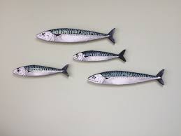 Mackerel Fish Wall Art Hangings Shoal 4 Fish Fish Wall Art Mackerel Fish Fish Sculpture