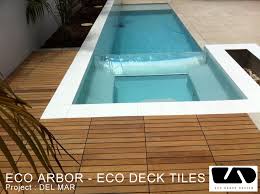 When you're designing an outdoor space, there are many different outdoor flooring materials available. Eco Decking Tiles Premium Interlocking Ipe Deck Tiles Deck Tile Direct