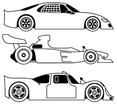 Three Different Race Car Coloring Page Race Car Coloring Pages Sports Coloring Pages Cars Coloring Pages
