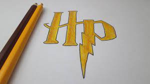 Draw an oval and a line. How To Draw The Logo Of Harry Potter Youtube