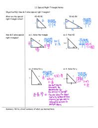 The altitude of an equilateral triangle is 9 inches long. Special Right Triangles Notes Fill Online Printable Fillable Blank Pdffiller