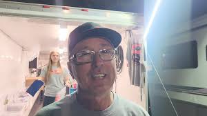 Chase Robertson won the 40 lap Sportsman race but had to leave right after  to attend prom. So I got the next best thing, his dad, BGS legend Mike  Robertson.