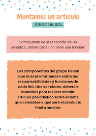 Montamos Un Articulo Ejemplo De Juego De Rol Para Aprendizaje De Contenidos Actividades De Aprendizaje Metodologias Innovadoras Aprendizaje