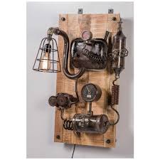 Последние твиты от upcycled lighting (@upcycled_lights). Upcycled Lighting Furniture Vintage Industrial Antique Metal And Wood Wall Lamp 76x36x51cm