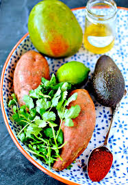 Check spelling or type a new query. Korean Sweet Potato Wedges With Quick Pickled Mango Avocado Lime Dip Food To Glow