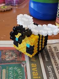 Diy minecraft bee perler bead figure youtube. Minecraft Perler Beads Bee 3d Plantillas Hama Beads Hama Beads Hama